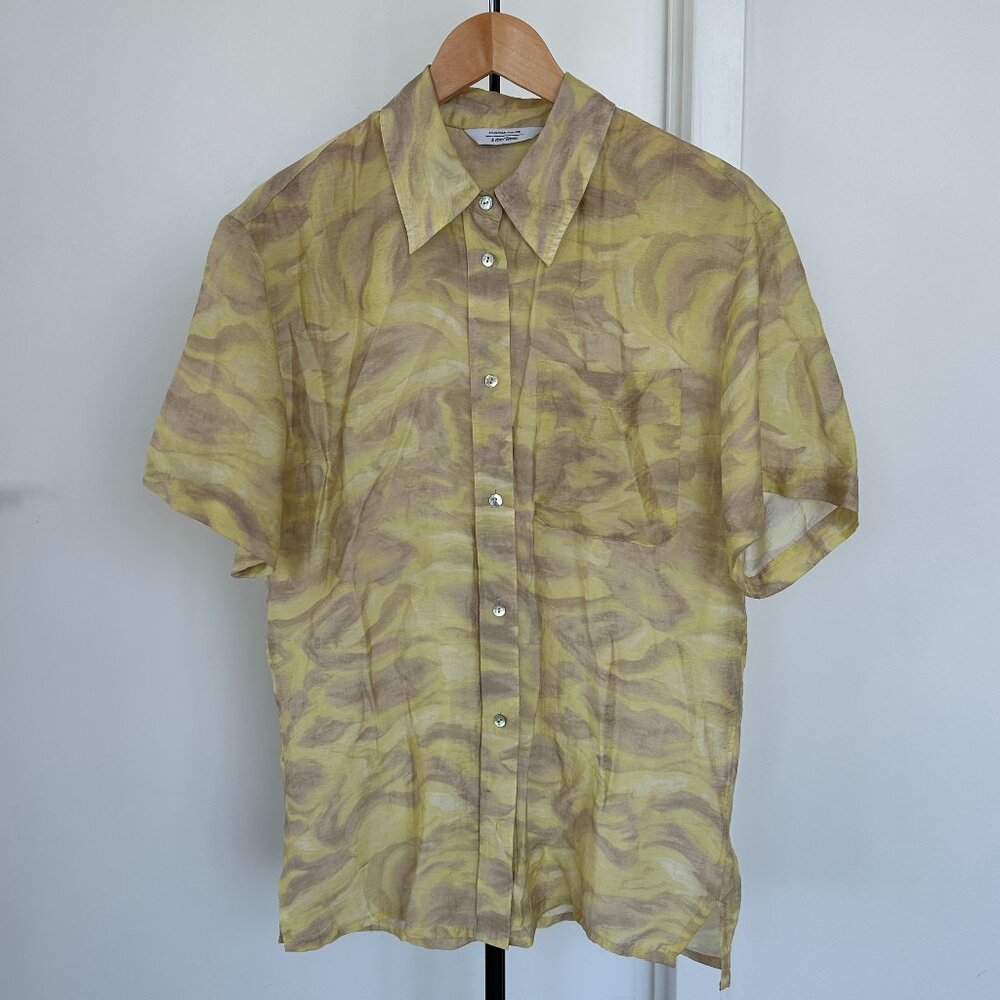 & other stories boxy button up - women's small